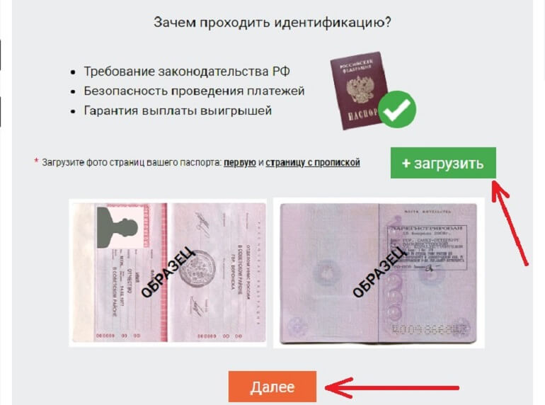 Загрузка паспорта